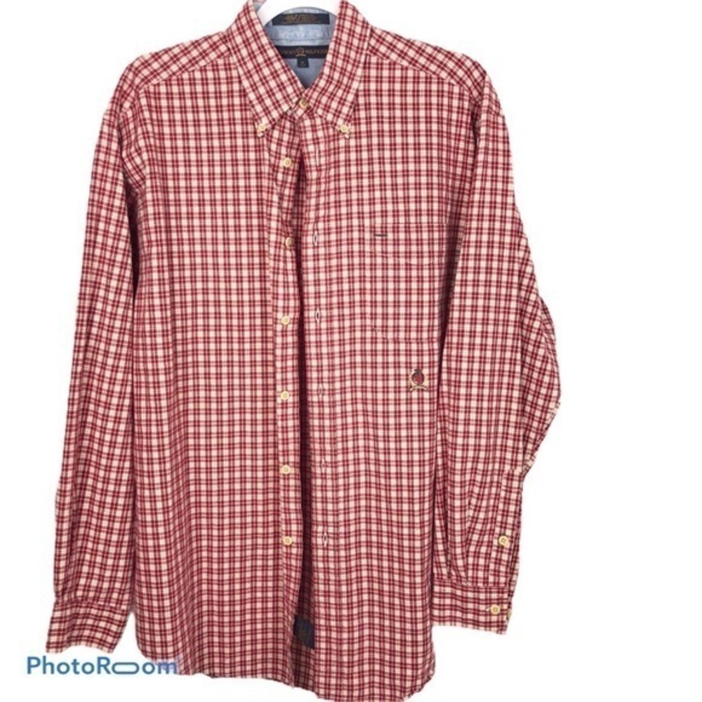 TOMMY HILFIGER Size Medium Button Front Shirt EUC